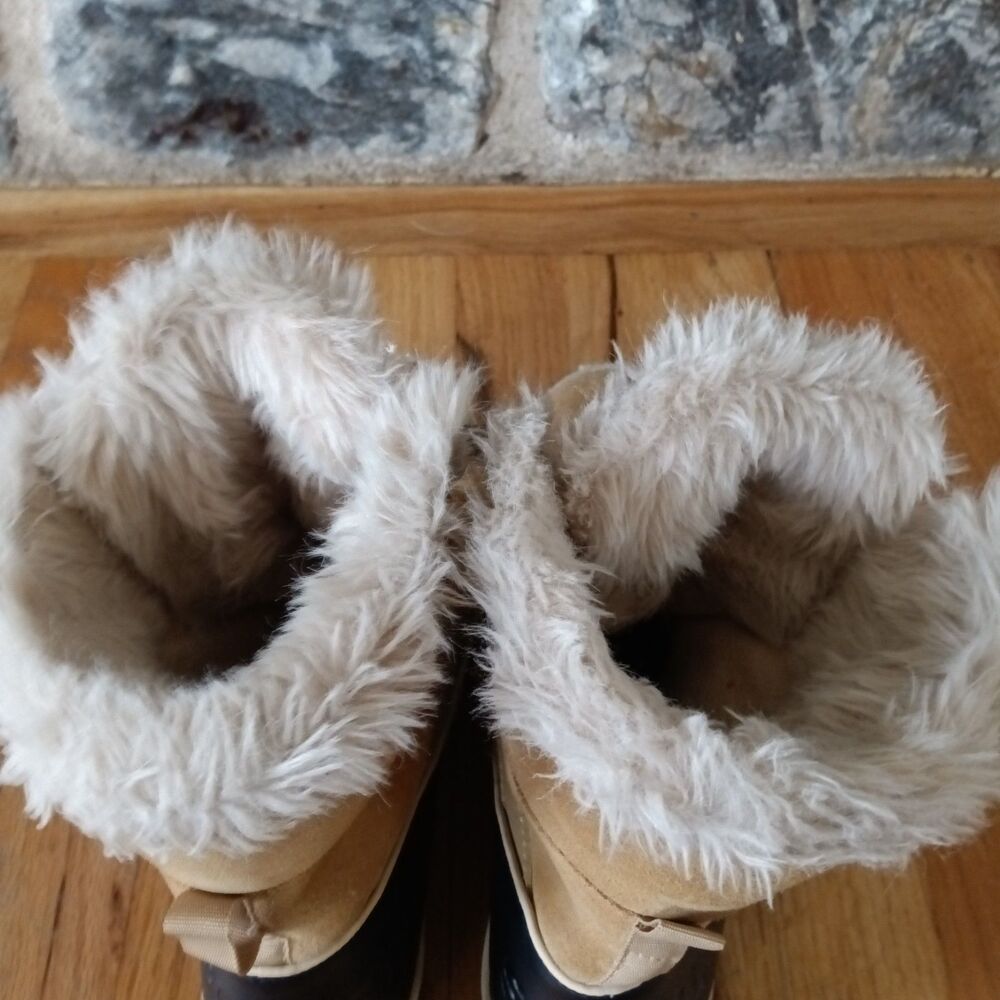 Sorel Tivoli II Fur Lined Lace Up Rain Winter Snow Mid Calf Boots US 10 EU 41 - Picture 7 of 10